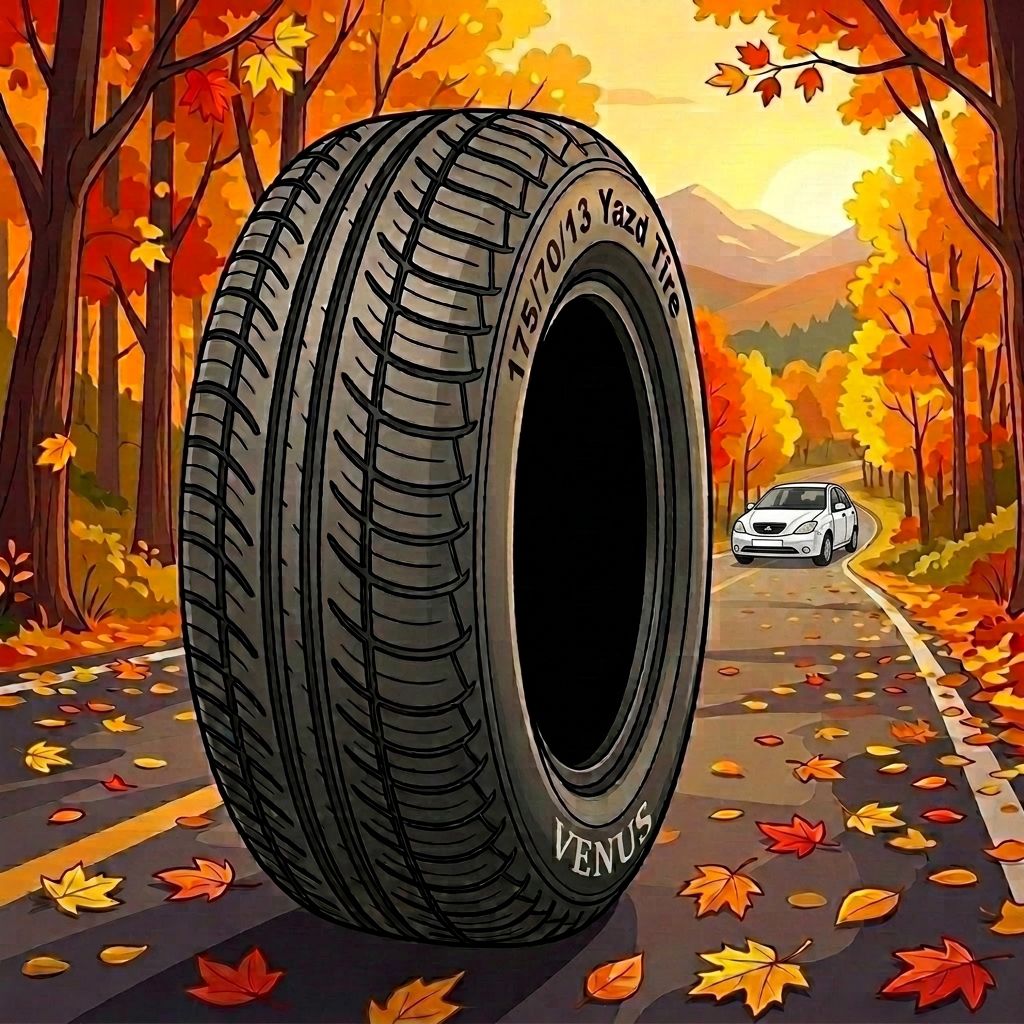 لاستیک 175/70R13 یزد تایر تاریخ 2026 (خرید یک جفت + دو عدد والف هدیه)
