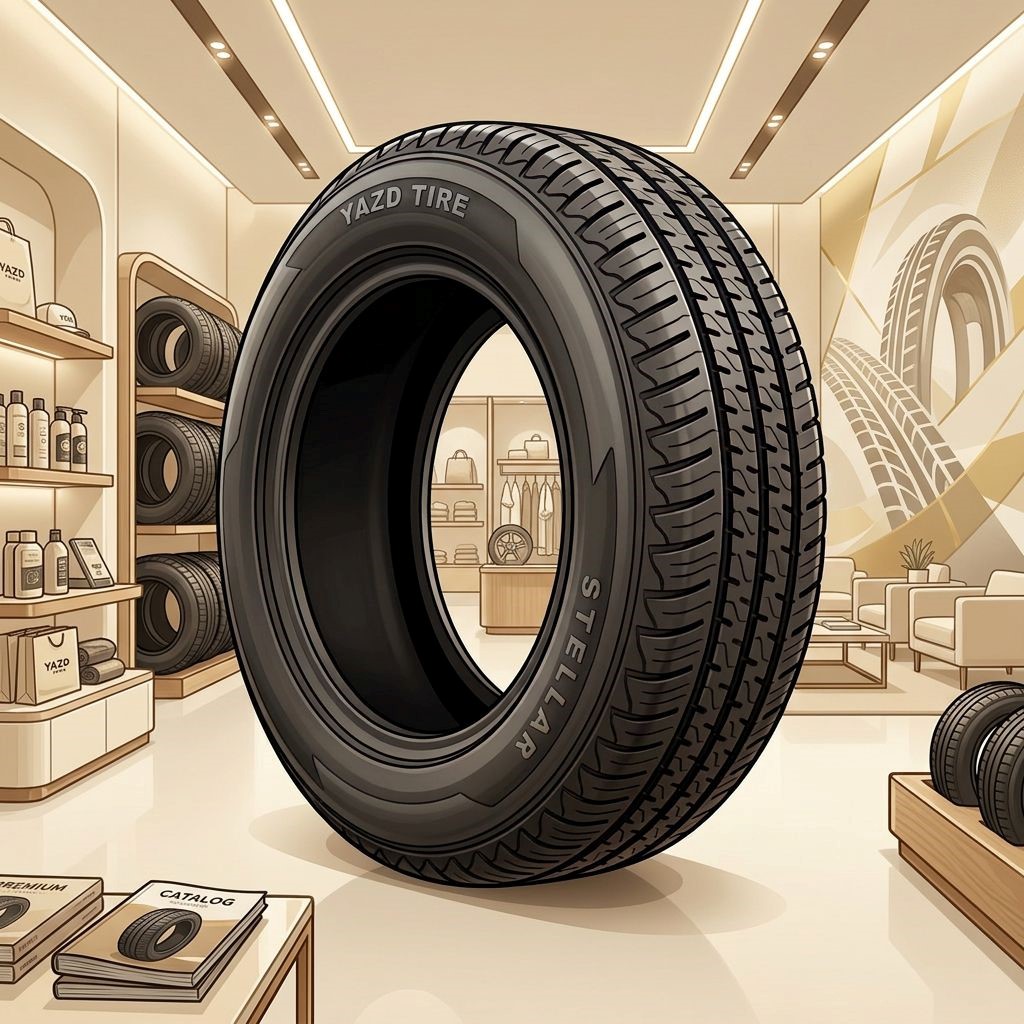 لاستیک 165/70R13 یزد تایر تاریخ 2026 (خرید یک جفت + دو عدد والف هدیه)