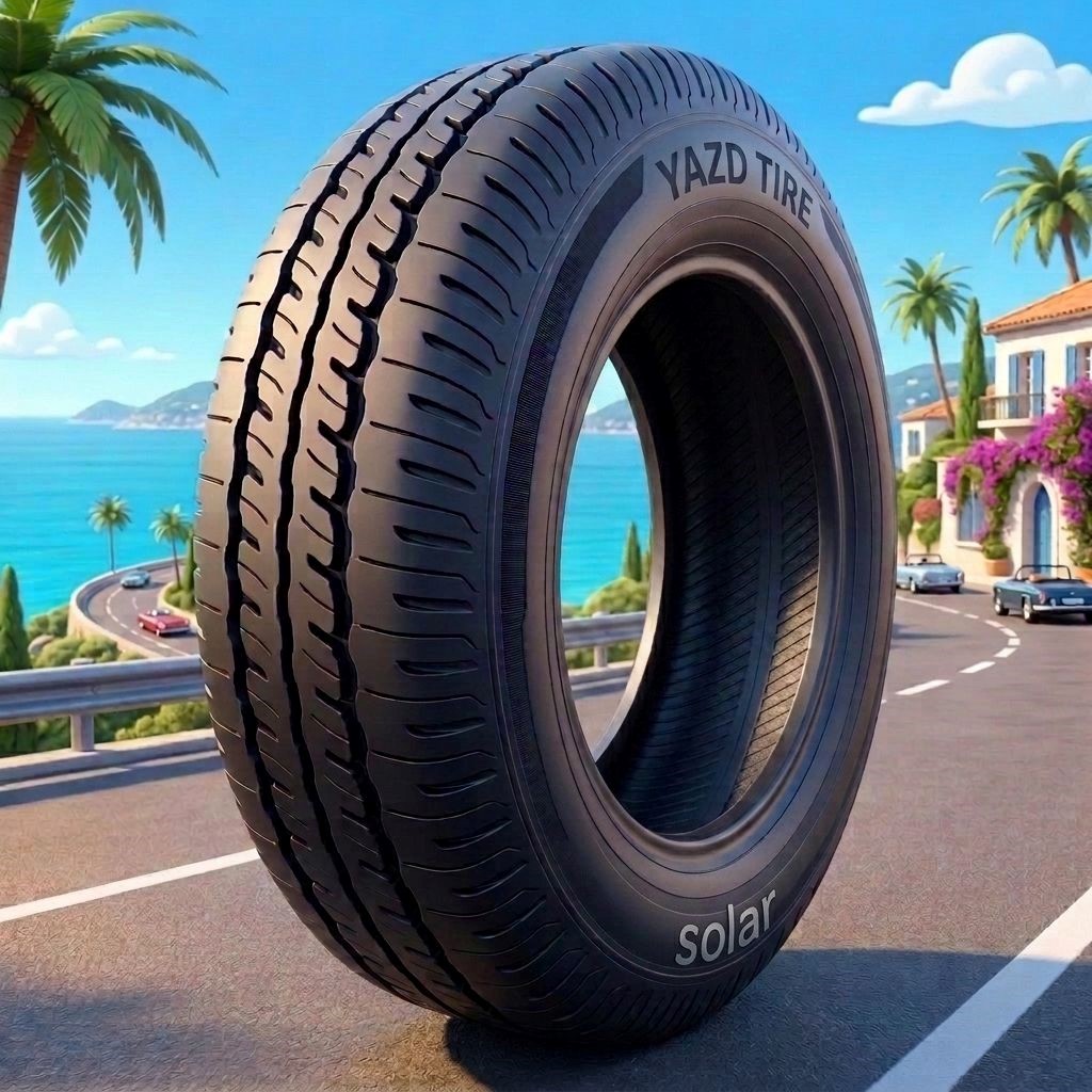 لاستیک 195/80R15 یزد تایر تاریخ 2026 (خرید یک جفت + دو عدد والف هدیه)