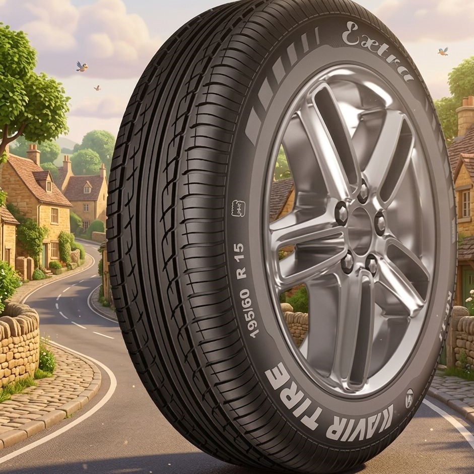 لاستیک 195/60R15 کویرتایر تاریخ 2026 (خرید یک جفت + دو عدد والف هدیه)