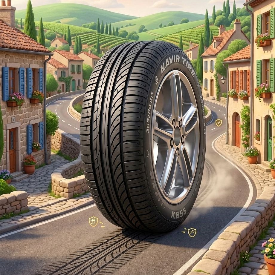 لاستیک 205/50R17 کویرتایر تاریخ 2026 (خرید یک جفت + دو عدد والف هدیه)