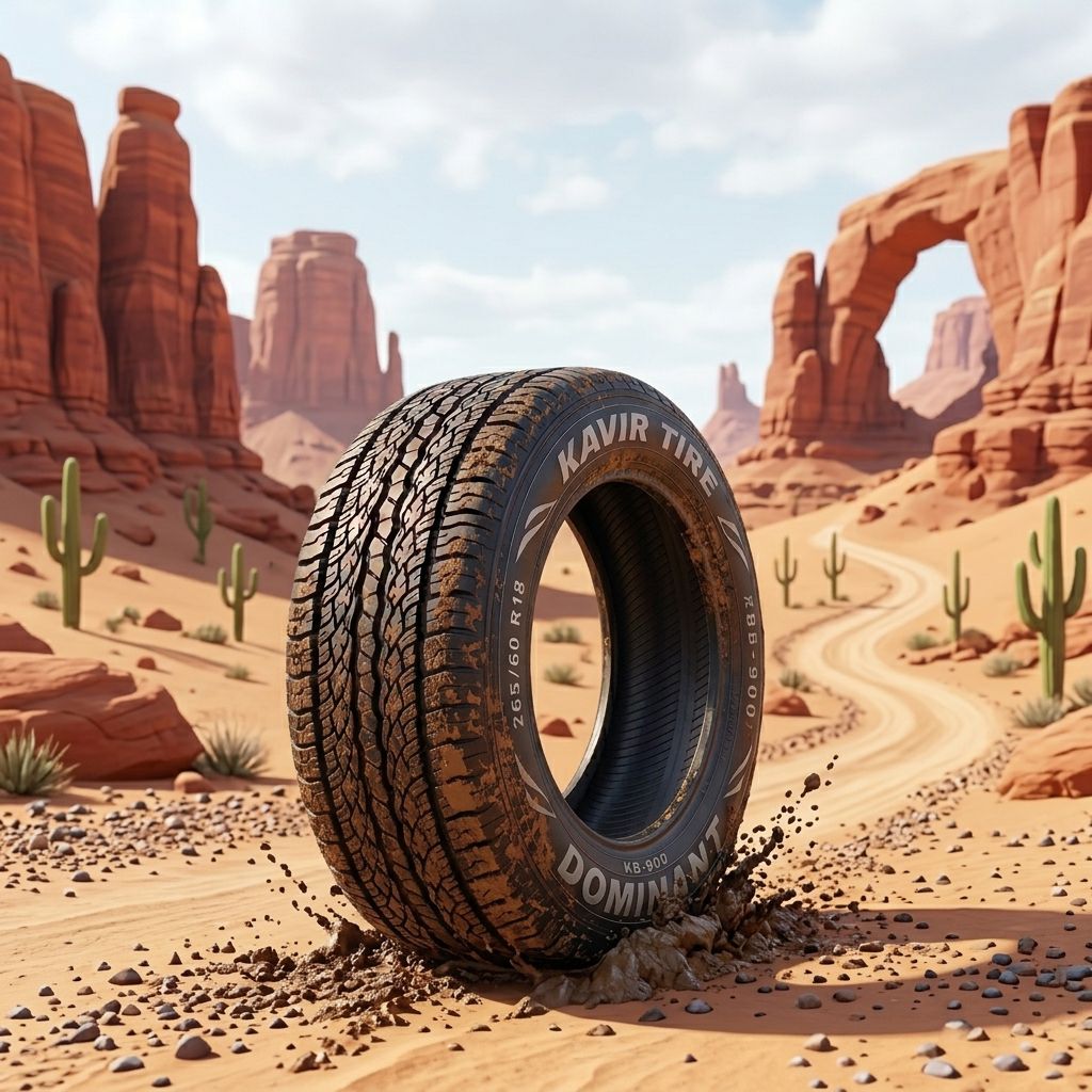 لاستیک 265/60R18 کویرتایر تاریخ 2026 (خرید یک جفت + دو عدد والف هدیه)