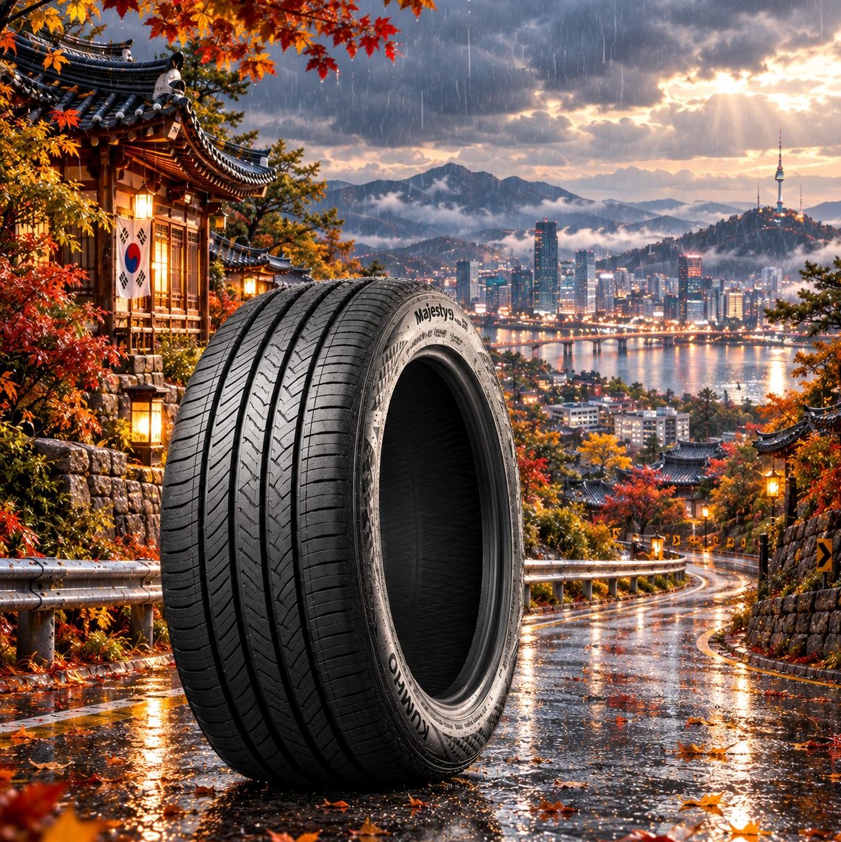 لاستیک 235/45R18 کومهو کره  تاریخ 2025 (خرید یک جفت + دو عدد والف هدیه)
